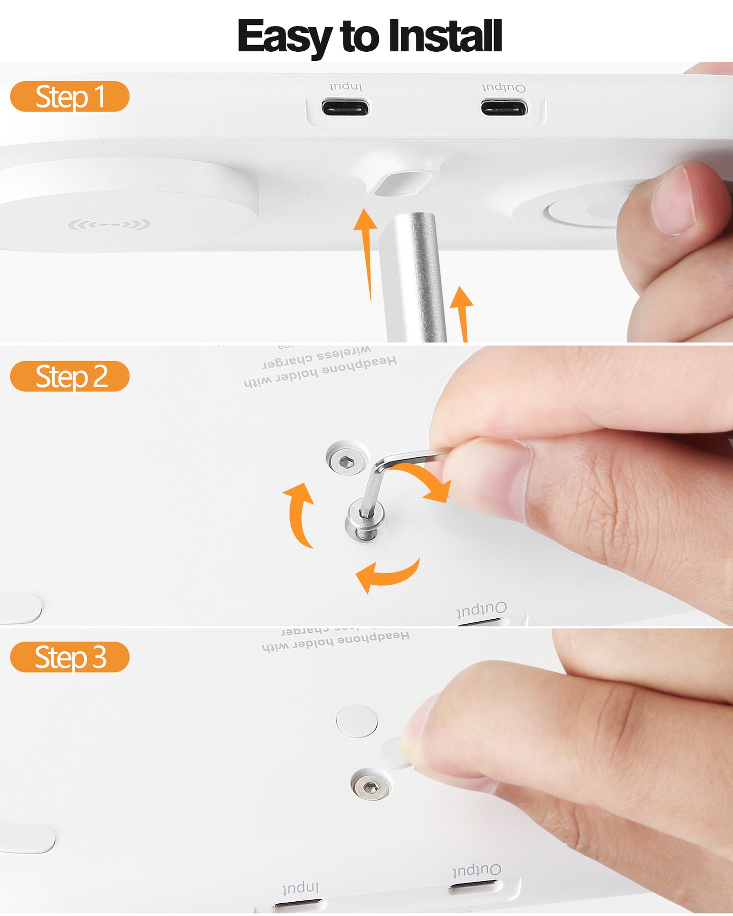HiWe 3-in-1 Headphone Stand