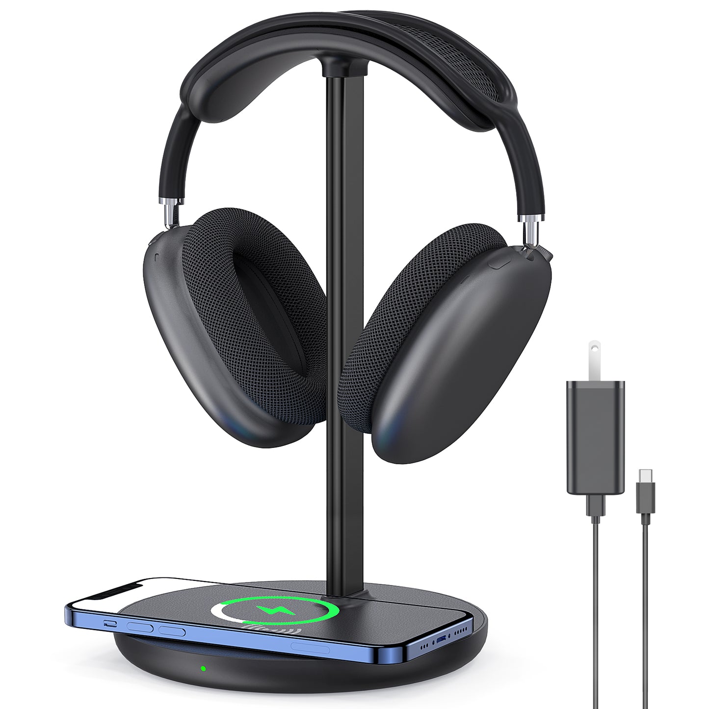 HIWE Headphone Stand with Wireless Charger