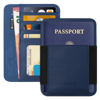 HiWe Passport Holder for Travel with Rechargeable Find My Tracker Built in