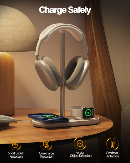 HiWe 3-in-1 Headphone Stand