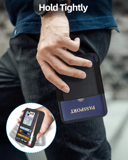HiWe Passport Holder for Travel with Rechargeable Find My Tracker Built in