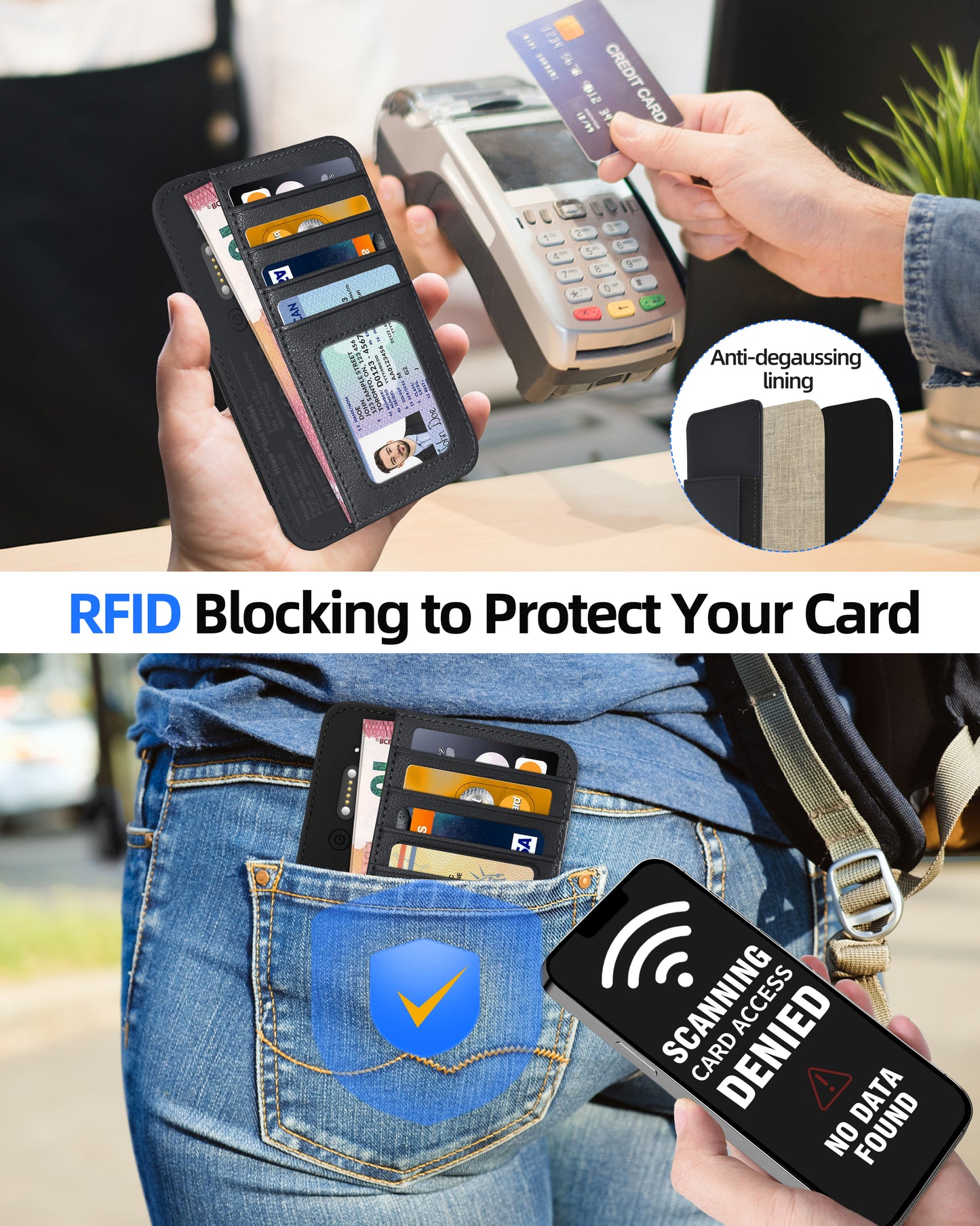 HiWe Passport Holder for Travel with Rechargeable Find My Tracker Built in